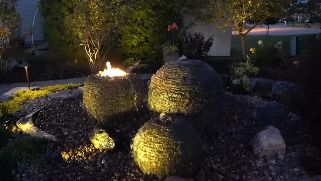 Large fountains spheres