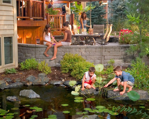 pond with people